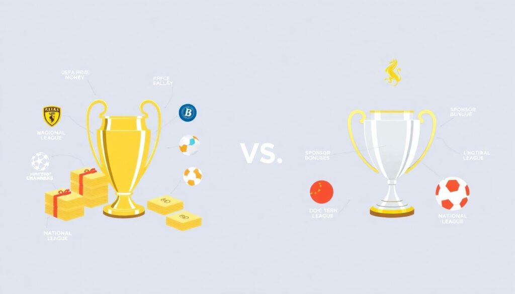 Сравнение регалий: Лига чемпионов против национального чемпионата - иллюстрация
