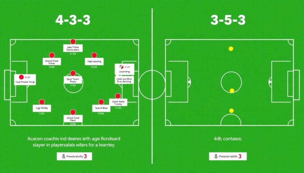 Тактика 4-3-3 против 3-5-2: преимущества и недостатки - иллюстрация
