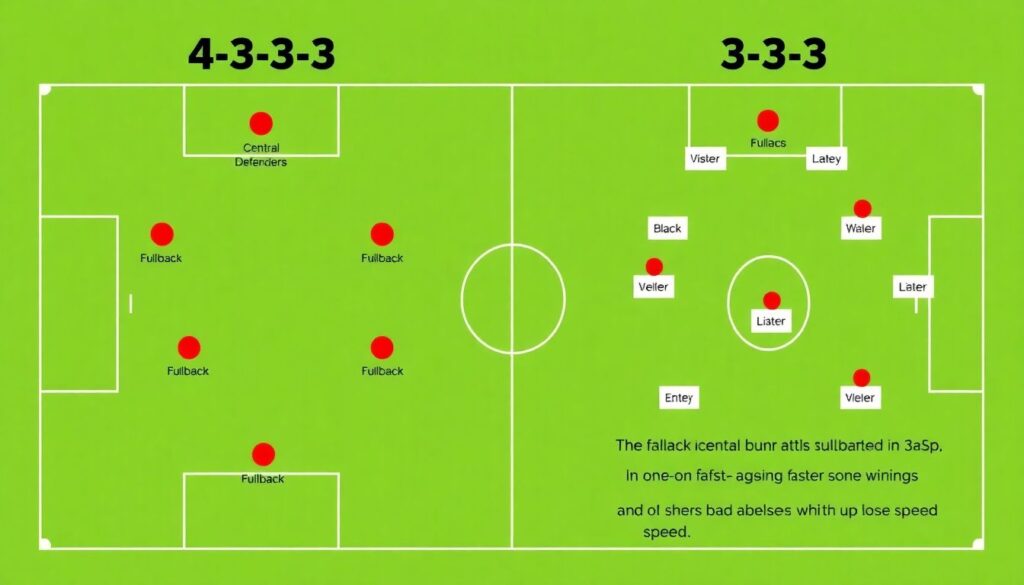 Тактика 4-3-3 против 3-5-2: преимущества и недостатки - иллюстрация
