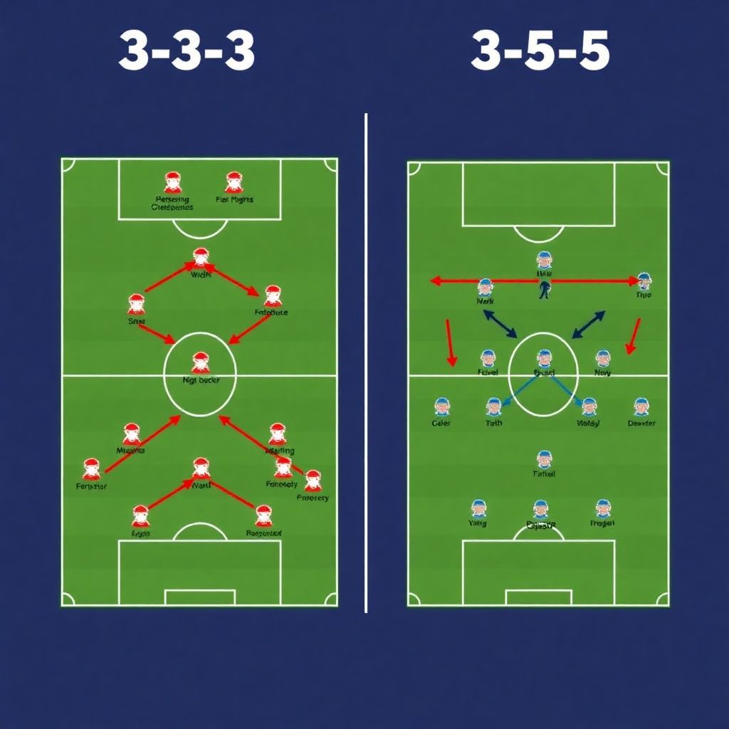 Тактика 4-3-3 против 3-5-2: ключевые преимущества и недостатки схем